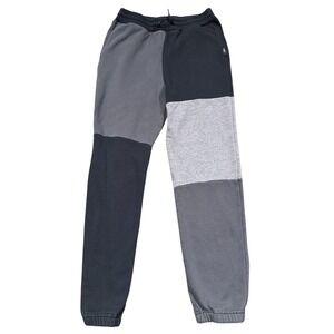 Abercrombie Kids Color-Block Jogger Sweatpants Black Gray Size 13/14